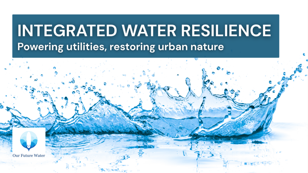 Renewable energy systems and urban green infrastructure supporting resilient urban water management and sustainable city development.
