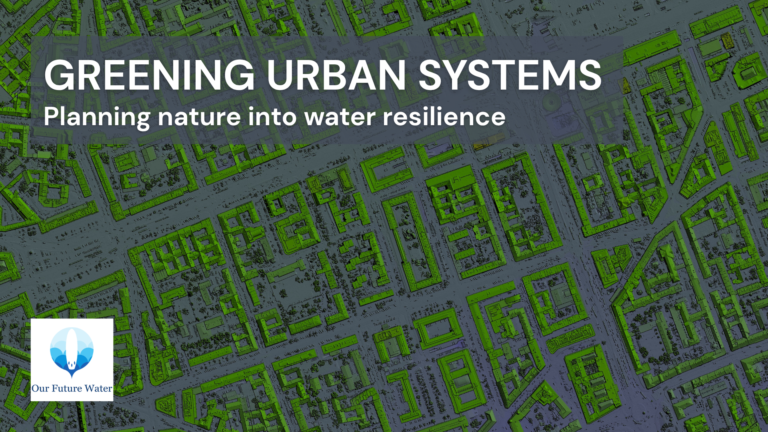 Urban green infrastructure combining Green Factor planning, vegetation and multifunctional sponge parks for stormwater management and climate resilience.