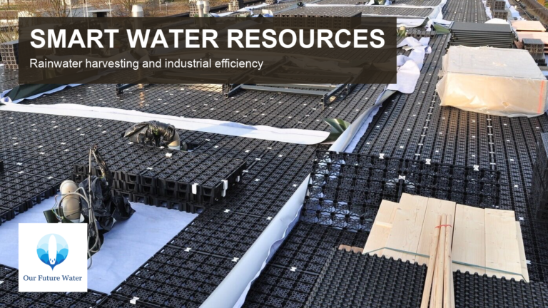 Rainwater-storage modules during installation of Smart Roof 2.0 at Marineterrein, Amsterdam.